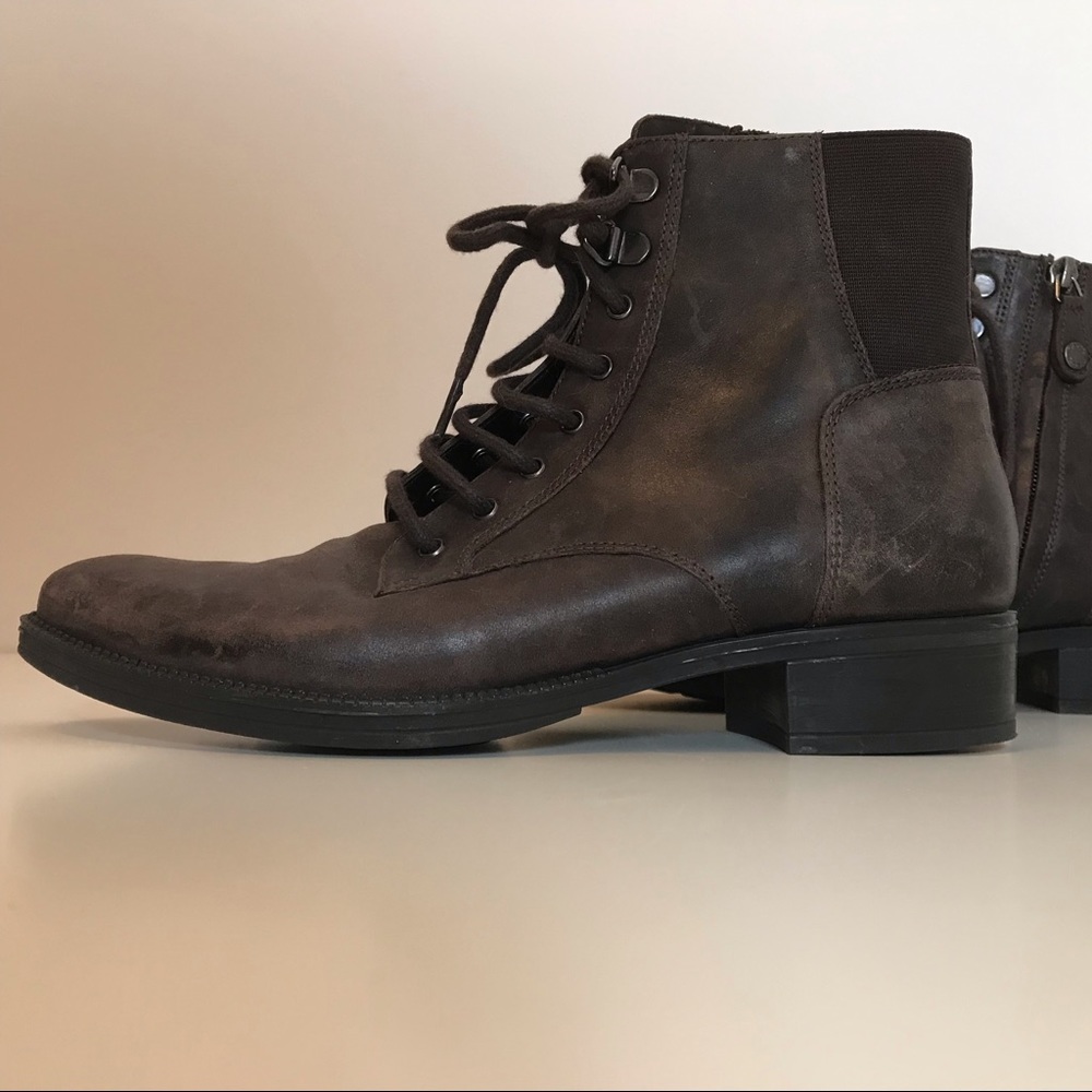 Geox brown leather booties
